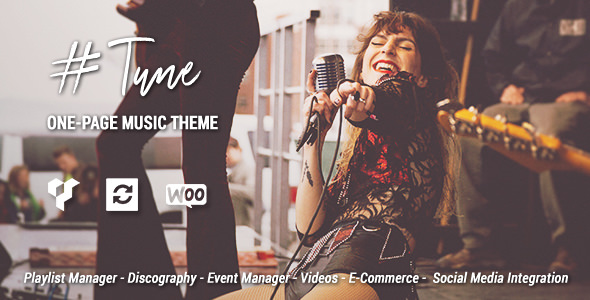 [Download Free] Tune v1.7.0 – One-Page Music WordPress Theme
