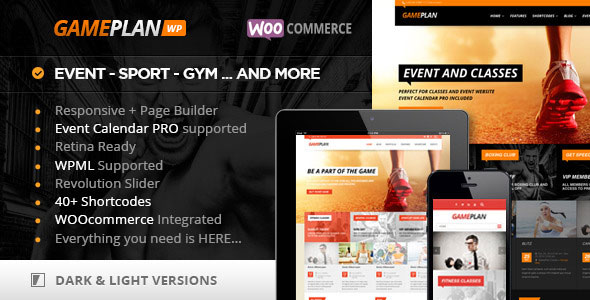 [Download Free] Gameplan v1.5.16 – Event and Gym Fitness WordPress Theme