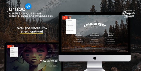 [Download Free] Jumbo v3.3 – A 3-in-1 full-screen menu for WordPress