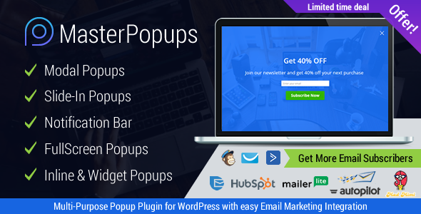 Download Free Master Popups v2.0.1 – Popup Plugin for Lead Generation