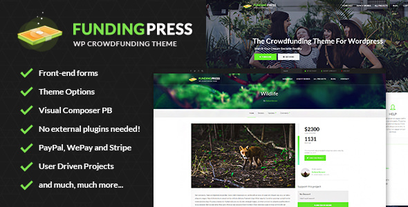 Download Free Fundingpress v4.2.1 – The Crowdfunding WordPress Theme Download Free Fundingpress v4.2.1 – The Crowdfunding WordPress Theme
