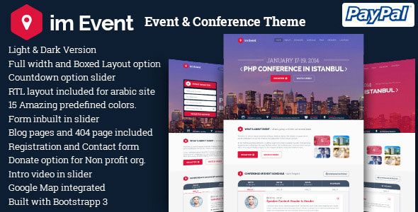Download Free im Event v3.1.9 – Event & Conference WordPress Theme