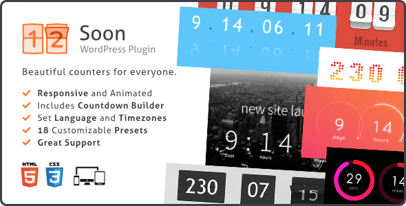 Download Free Soon Countdown Pack v1.11.0 – Responsive WordPress Plugin