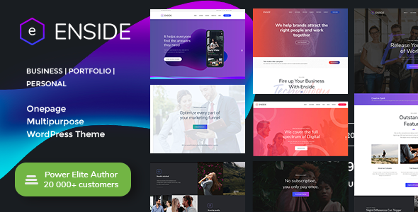 Download Free Enside v1.2.4 – Multipurpose Onepage WordPress Theme