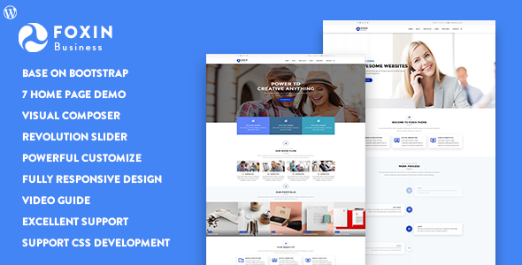 Download Free Foxin v1.1 – Responsive Business WordPress Theme