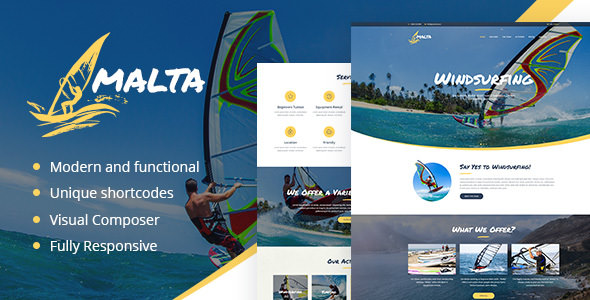 Download Free Malta – Windsurfing, Kitesurfing & Wakesurfing Center Theme