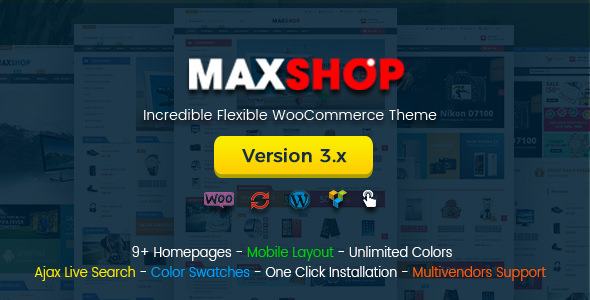 Download Free Maxshop v3.3.0 – Multi-Purpose Responsive WooCommerce Theme