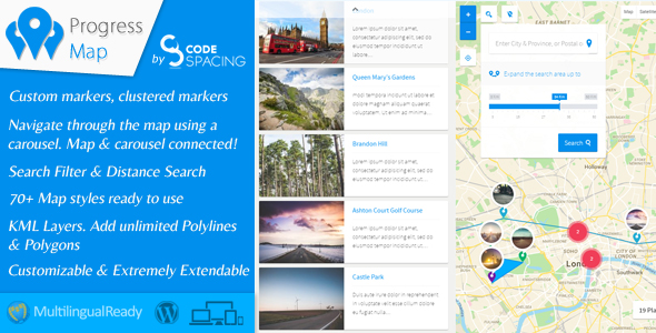 Download Free Progress Map WordPress Plugin v3.9