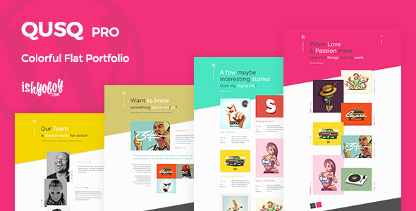 Download Free Qusq Pro v1.5 – Flat Colorful Portfolio