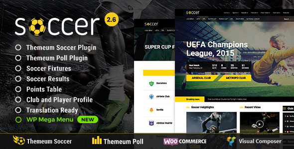 Download Free Soccer v2.6 – Sport WordPress Theme for Football
