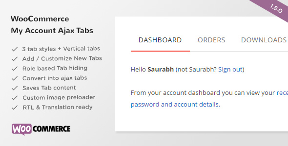 Download Free SS WooCommerce Myaccount Ajax Tabs v1.8.0