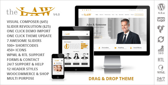 Download Free The Law Lawyer v4.0 – Lawyers Theme + RTL