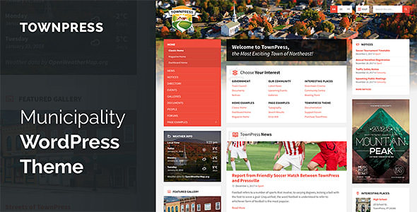Download Free TownPress v2.2.1 – Municipality WordPress Theme
