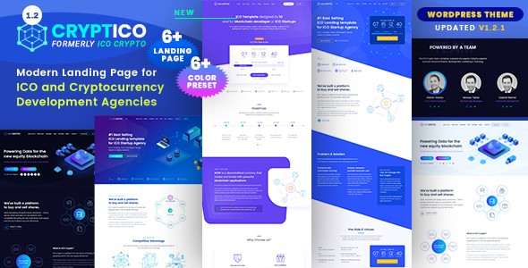 Download Free Cryptico v1.2.1 – ICO Crypto Landing & Cryptocurrency Theme