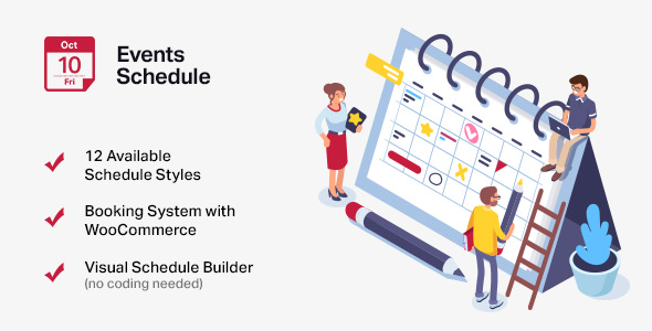 Download Free Events Schedule v2.5.4 – Events WordPress Plugin