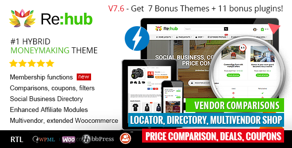 Download Free REHub v7.6.7 – Price Comparison, Business Community