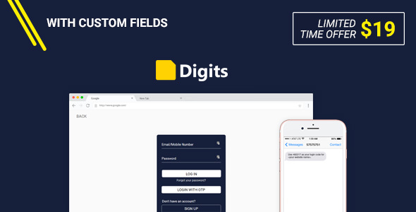 Download Free Digits v5.3 – WordPress Mobile Number Signup and Login