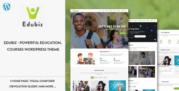 Download Free Edubiz v1.2 – Powerful Education, Courses WordPress Theme