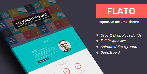 Download Free Flatoo v4.0 – vCard, Resume, Personal WordPress Theme