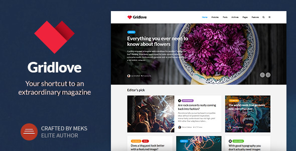 Download Free Gridlove v1.7.1 – Creative Grid Style News & Magazine