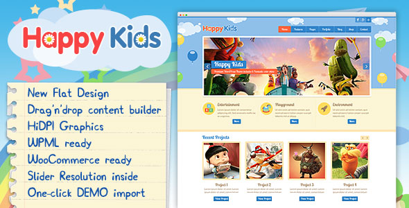 Download Free Happy Kids v3.4.7 – Children WordPress Theme