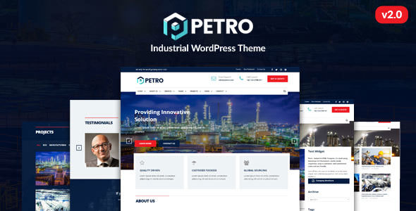 Download Free Petro v2.1.9 – Industrial WordPress Theme