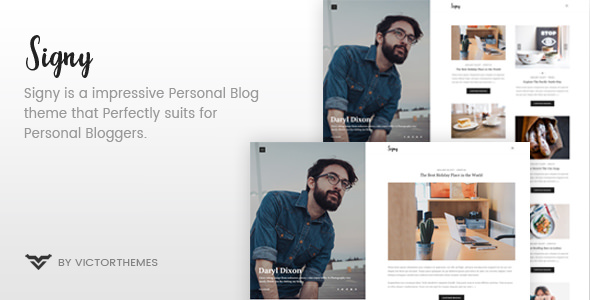Download Free Signy v1.3.2 – A Personal Blog WordPress Theme