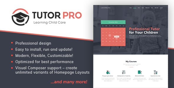 Download Free Tutor Pro – Education WordPress for Education