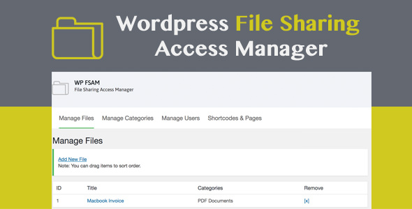 Download Free WP FSAM v1.0 – File Sharing Access Manager