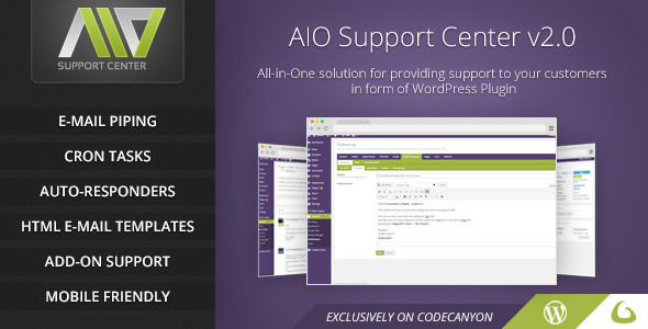 Download Free AIO Support Center v2.21 – WordPress Ticketing System