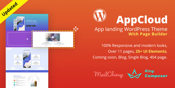 Download Free AppCloud v1.0.6 – App Landing WordPress Theme