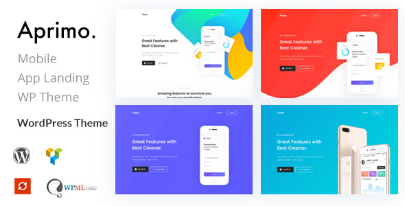 Download Free Aprimo v1.3 – Mobile & App Landing WordPress Theme
