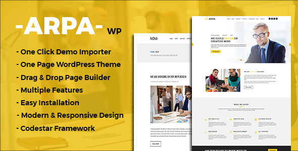 Download Free Arpa – One Page Business WordPress Theme