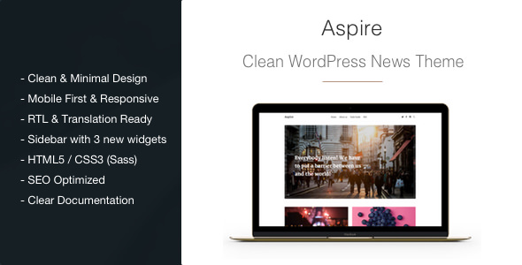 Download Free Aspire v1.2.8 – News & Magazine Clean WordPress Theme