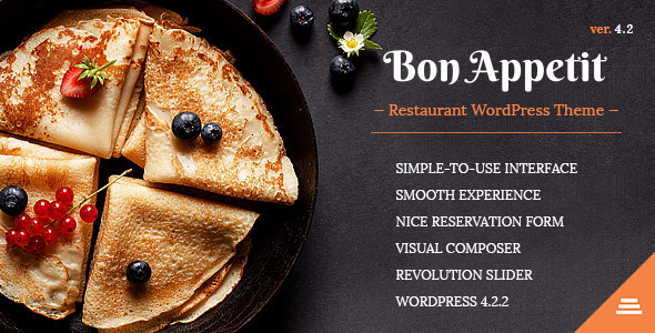 Download Free Bon Appetit v4.5 – Restaurant WordPress Theme