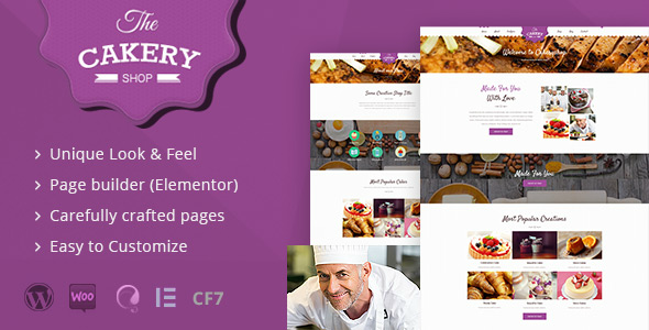 Download Free Cakeryshop v2.2 – Cake WordPress Theme