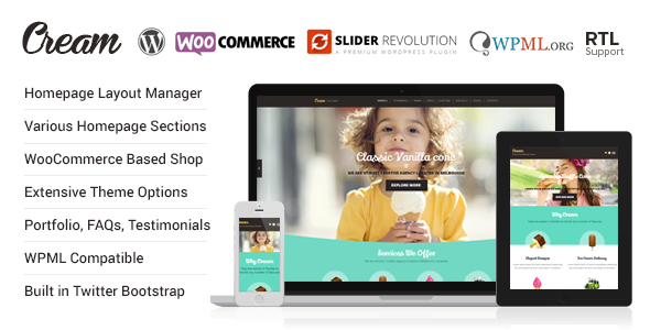 Download Free Cream v1.3.5 – WooCommerce WordPress Theme