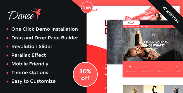 Download Free Dance Academy v1.3 – Dance Studio WordPress Theme