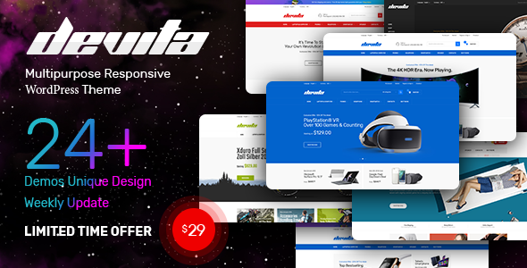 Download Free Devita v1.6.1 – Multipurpose Theme for WooCommerce