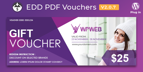 Download Free Easy Digital Downloads – PDF Vouchers v2.0.7