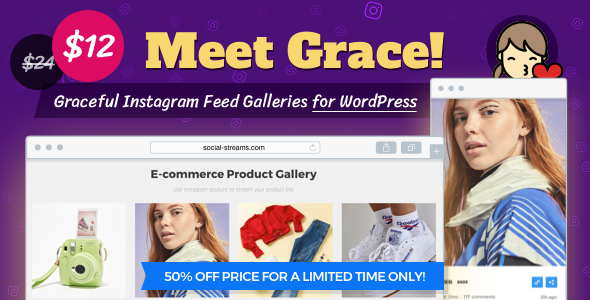 Download Free Instagram Feed Gallery – Grace for WordPress v1.1.5