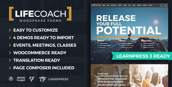 Download Free Life Coach v2.3.2 – WordPress Theme