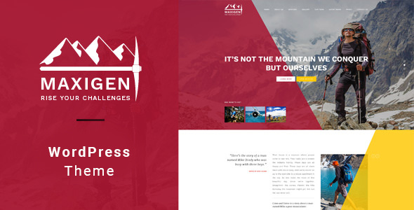 Download Free Maxigen v1.2.2 – Hiking and Outdoor WordPress Theme