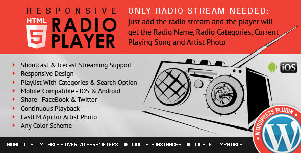 Download Free Radio Player Shoutcast & Icecast v2.1.2