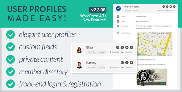 Download Free User Profiles Made Easy v2.3.08 – WordPress Plugin