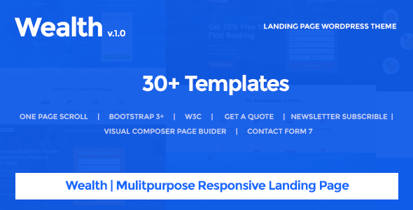 Download Free Wealth v1.2.6 – Multi-Purpose Landing Page Theme