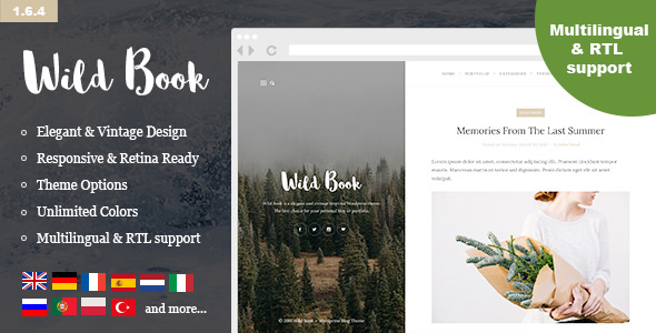 Download Free Wild Book v1.6.4 – Vintage, Elegant & Summer