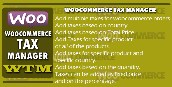 Download Free Woocommerce Tax Manager v1.1 – WTM