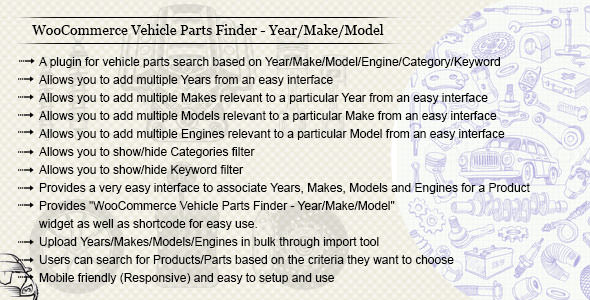 Download Free WooCommerce Vehicle Parts Finder v2.8
