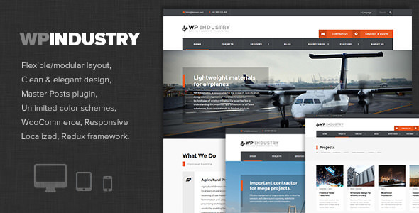 Download Free WP Industry v1.5 – Industrial & Engineering WP theme